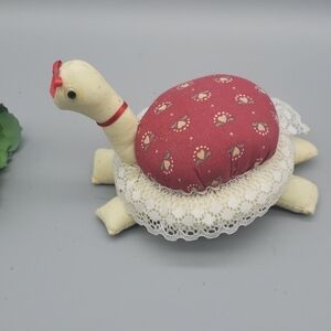 Vintage turtle pin cushion